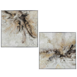 Set 2 cuadros dorados y negro