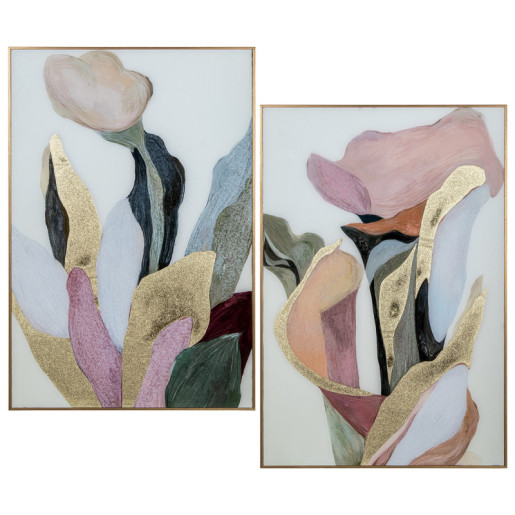 Set 2 cuadros tonos fuertes