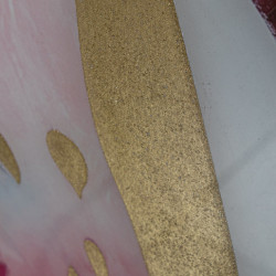 Set 2 cuadros rosas y dorado