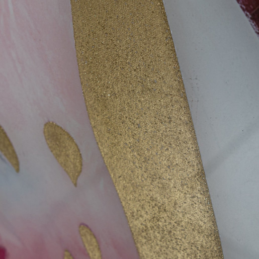 Set 2 cuadros rosas y dorado