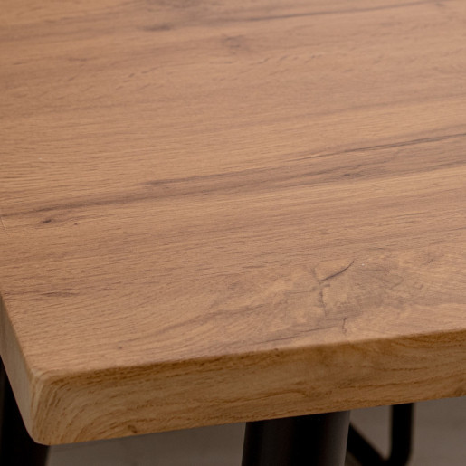 Mesa comedor natural y negro