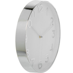 Reloj pared plateado