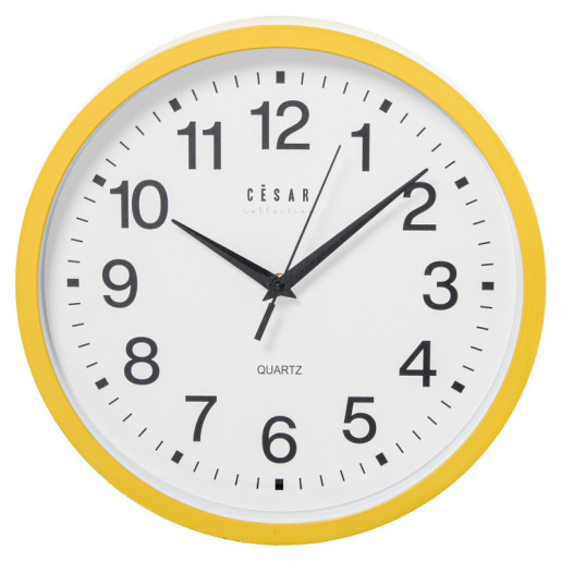 Reloj pared amarillo