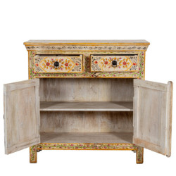 Mesa entrada amarillo, azul y verde