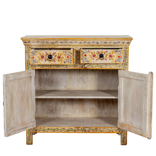 Mesa entrada amarillo, azul y verde