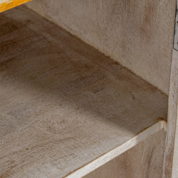 Mesa entrada amarillo, azul y verde