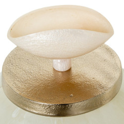 Tibor beige y dorado