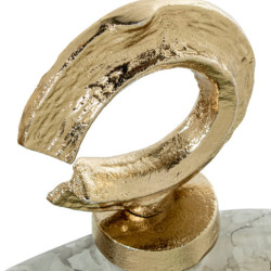 Tibor biselado en blanco, negro y beige