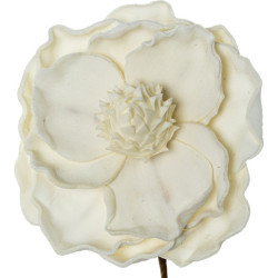 Set 6 flores artificiales blanco