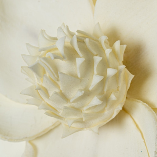Set 6 flores artificiales blanco