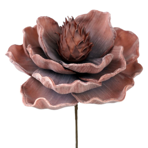 Set 6 flores artificiales coral