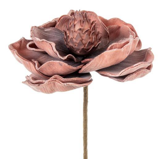 Set 6 flores artificiales coral