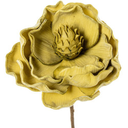 Set 6 flores artificiales amarillo