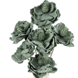 Set 6 flores artificiales verde
