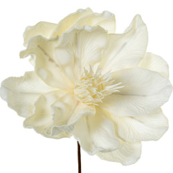 Set 6 flores artificiales blanco