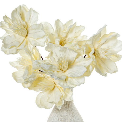 Set 6 flores artificiales blanco