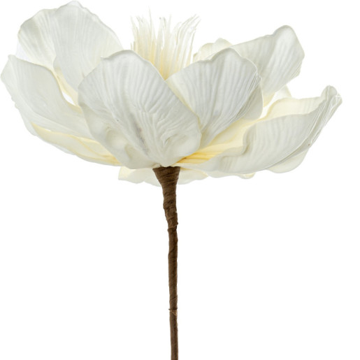 Set 6 flores artificiales blanco