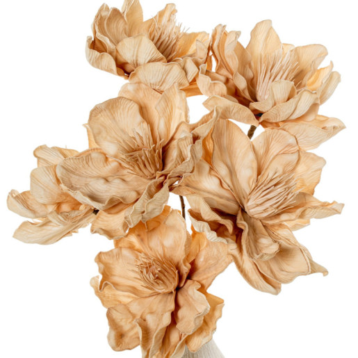 Set 6 flores artificiales beige