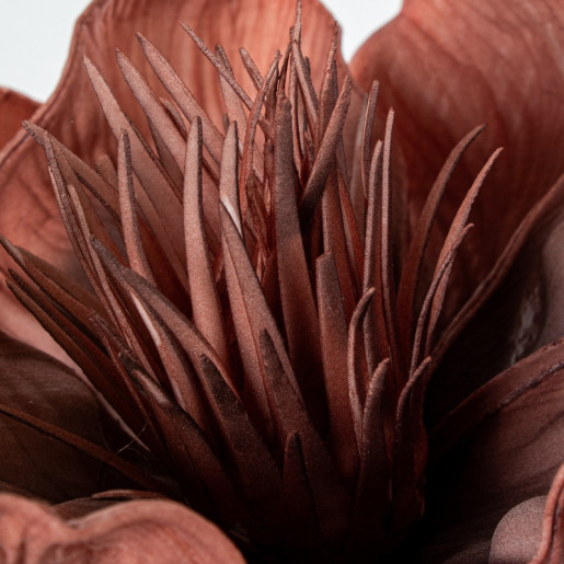 Set 6 flores artificiales coral