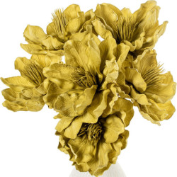 Set 6 flores artificiales amarillo