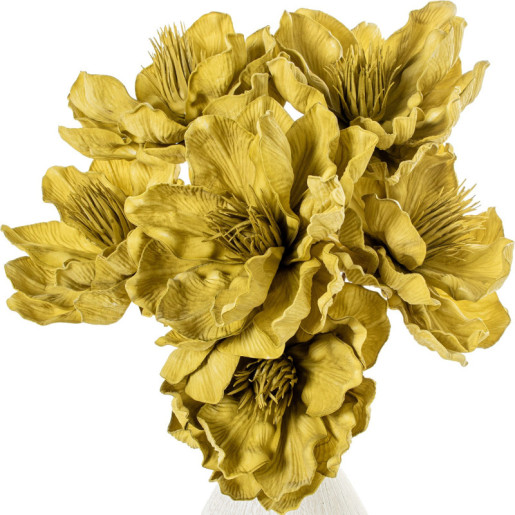 Set 6 flores artificiales amarillo
