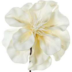 Set 6 flores artificiales blanco