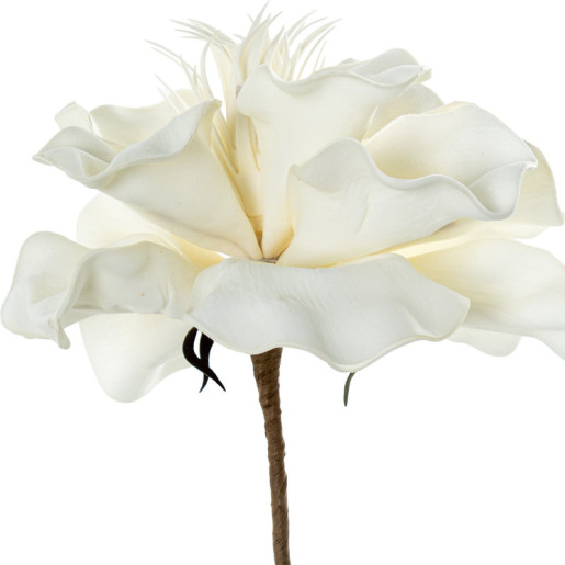 Set 6 flores artificiales blanco