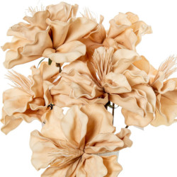 Set 6 flores artificiales beige