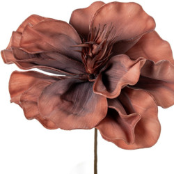 Set 6 flores artificiales coral