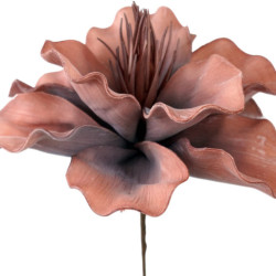 Set 6 flores artificiales coral