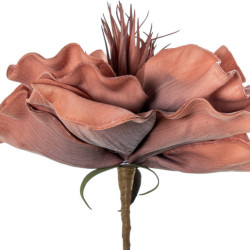 Set 6 flores artificiales coral