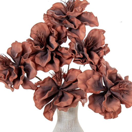 Set 6 flores artificiales coral