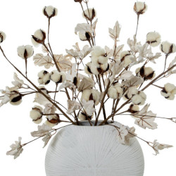 Set 6 ramas flores artificiales blanco