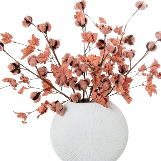 Set 6 ramas flores artificiales coral