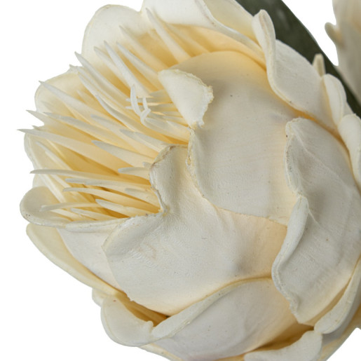 Set 6 flores artificiales blanco