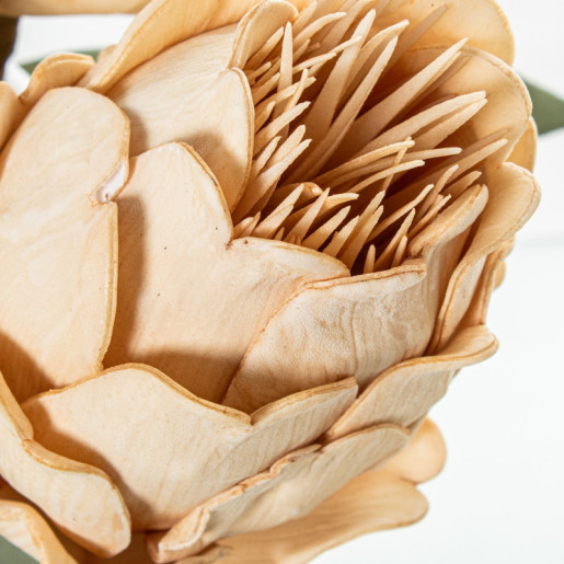 Set 6 flores artificiales beigeo