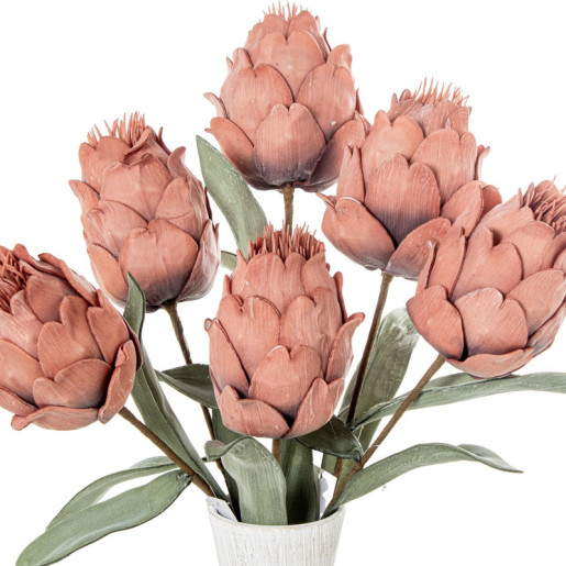 Set 6 flores artificiales corao