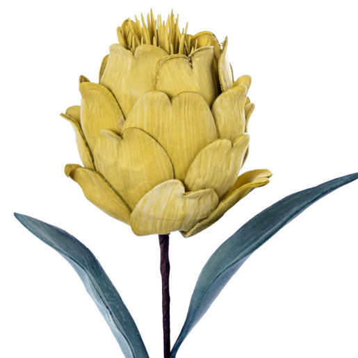 Set 6 flores artificiales amarillo