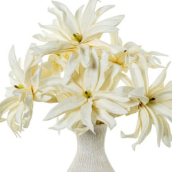Set 6 flores artificiales blanco