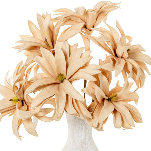 Set 6 flores artificiales beige