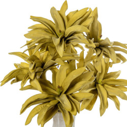 Set 6 flores artificiales amarillo