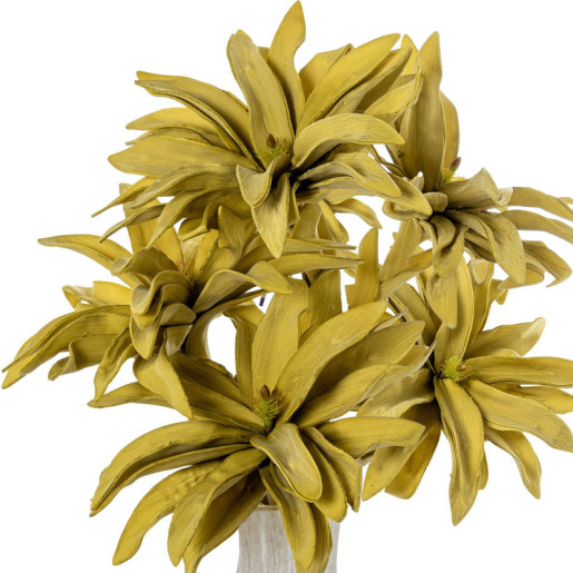Set 6 flores artificiales amarillo