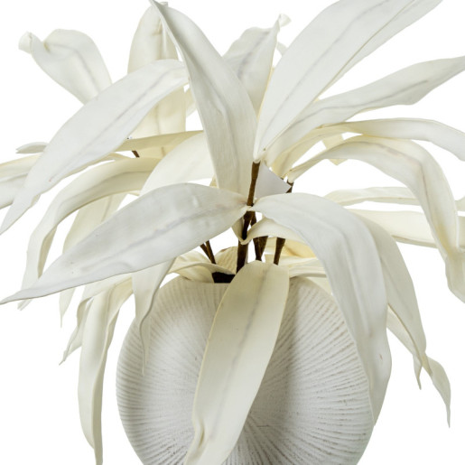 Set 6 ramas hojas artificiales blanco