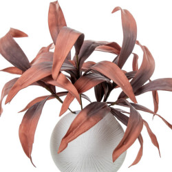 Set 6 ramas hojas artificiales coral