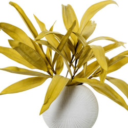 Set 6 ramas hojas artificiales amarillo