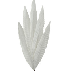 Set 6 ramas hojas artificiales blanco