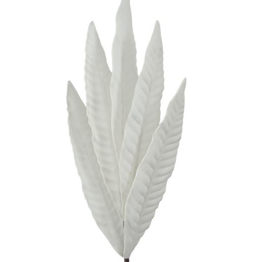 Set 6 ramas hojas artificiales blanco