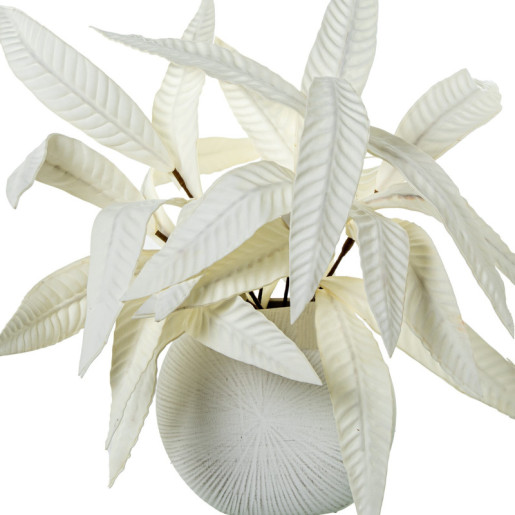 Set 6 ramas hojas artificiales blanco