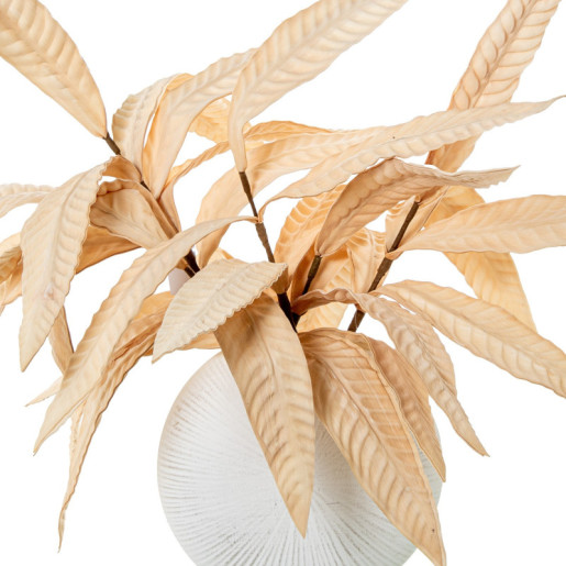 Set 6 ramas hojas artificiales beige