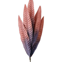Set 6 ramas hojas artificiales coral